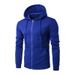 Men's Clothing New Spring and Autumn Style Zipper Hooded Sweatshirt Men's Cardigan Sweatshirt Long Sleeve Solid Color Sweatshirt_mkmklike.com