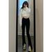 Trendy Girl Closet Trendy Girl Closet 2025 Autumn Winter New Black High Waist Slim Fit Flared Jeans For Women, Tall Slimming,Floor_mkmklike.com