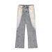 Nordmann American Retro Jeans For Men, Patchwork Color Block Workwear, Trendy Loose Straight-Leg Cool Versatile Casual Long_mkmklike.com