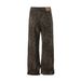 Leopard Print Camouflage Jeans For Men Street Style Washed Vintage Loose Wide-Leg Straight Floor-Length Pants_mkmklike.com