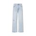 Men's Distressed Light Blue Relaxed Fit Cleanfit Style Straight Leg Jeans For Summer - High Street Fashion Casual Pants_mkmklike.com