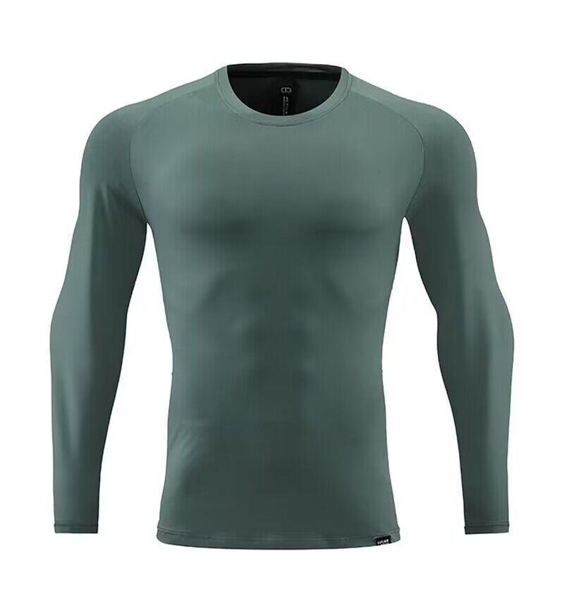 Men's Clothing Long-Sleeved Sports T-Shirt Running Quick-Drying Tights Fitness Breathable Training Outdoor Clothing Round Neck Sweatshirt_mkmklike.com