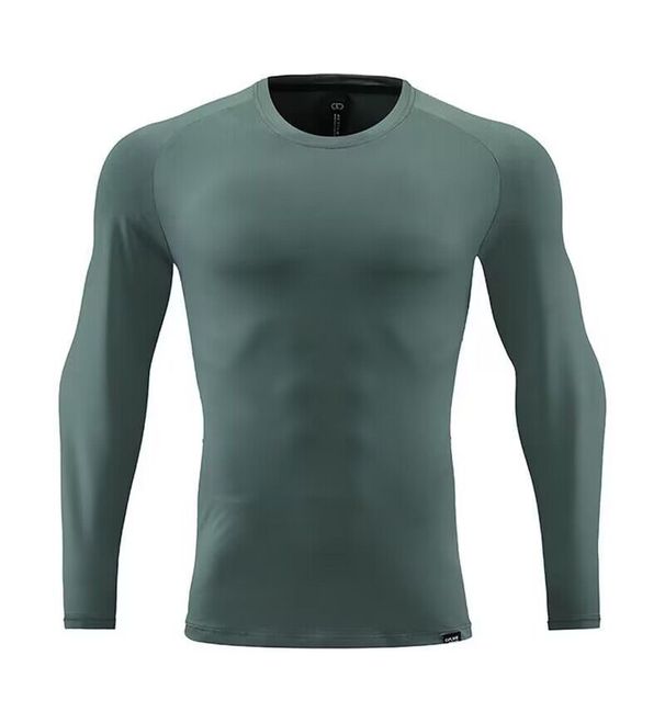 Men's Clothing Long-Sleeved Sports T-Shirt Running Quick-Drying Tights Fitness Breathable Training Outdoor Clothing Round Neck Sweatshirt_mkmklike.com