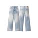 Women's Clothing Vintage Washed High Waist Straight Leg Jeans For Women - Distressed Denim Pants With Comfortable Stretch, Casual Loose Fit ( S-3XL)_mkmklike.com