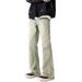 Vintage Washed Jeans -Retro Streetwear Loose Wide-Leg Pants For Men, Distressed Denim With Urban Style_mkmklike.com