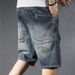 New Denim Shorts, Workwear Style, Loose Fit, Ripped, Trendy, Versatile, Japanese Retro, Summer Men's Shorts_mkmklike.com