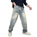 Men's Trendy Drawstring Jeans Five Pointed Star Elastic Waist Casual Pants Spring Autumn Style 2026 New Arrivals_mkmklike.com