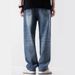 Mode Vintage Jeans Herren Streetwear Zerrissen Lose Hip Hop Loch Hose Lässig Gerade Männliche Kleidung Breite Jeans Hose_mkmklike.com