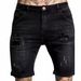 Men's Clothing Elastic Hole Jeans Denim Shorts_mkmklike.com