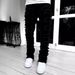 Men's Straight Fit Denim Jeans Stretch Washed Patchwork Casual Pants For Streetwear & Urban Style_mkmklike.com