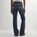 Low-Rise Flared Jeans – Y2K Double-Button Denim Pants With Stitching Detail (XS-XL, Classic Blue)_mkmklike.com