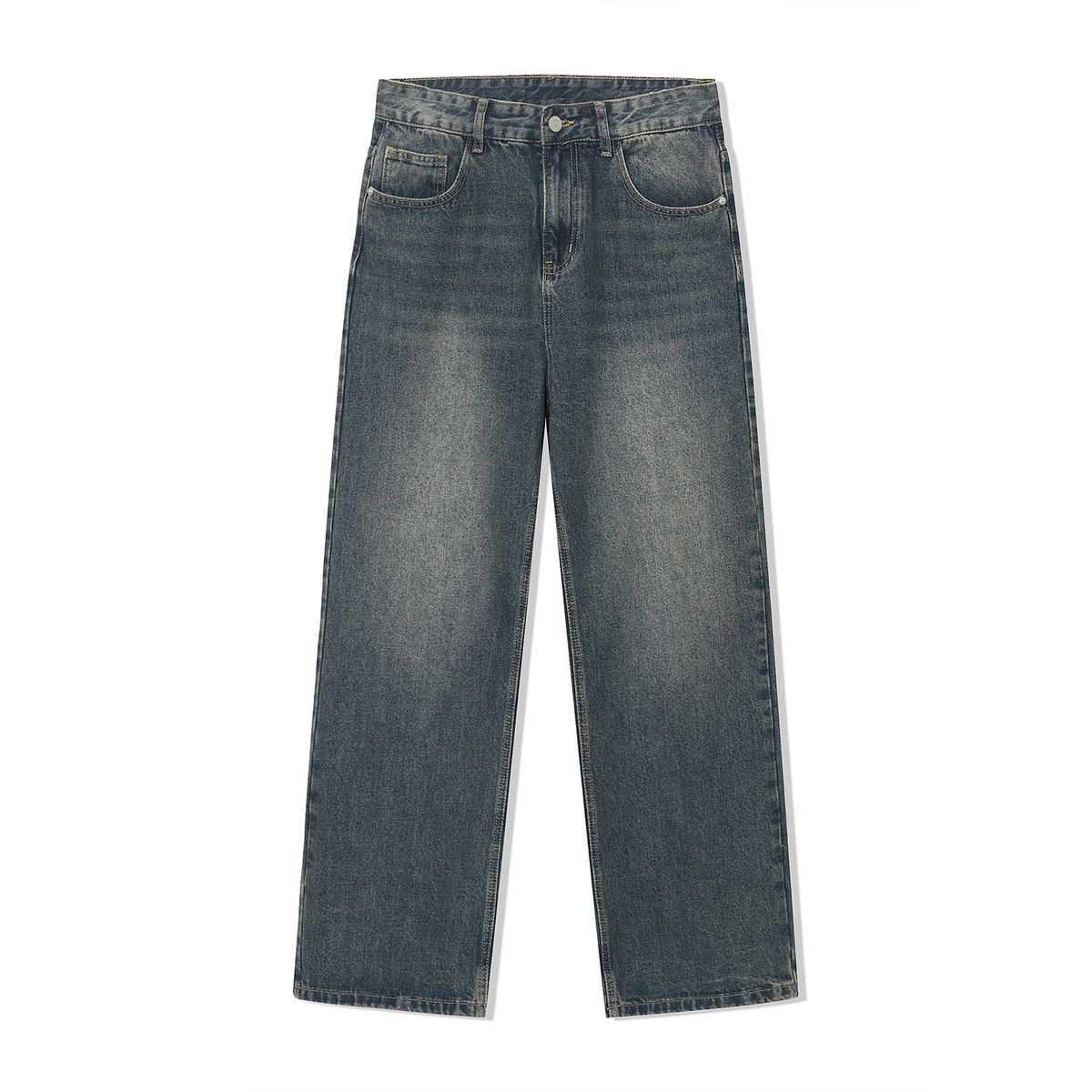 Men's Clothing New Products For All Seasons Straight Washed Jeans Loose Ins Trend_mkmklike.com