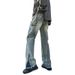 Nordmann American Style Jeans Men Autumn Winter Oveize Vintage High Street Zipper Split Casual Pants Loose Straight Long_mkmklike.com