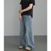 Men's Jeans Cross Border High Quality Vintage Washed Distressed Straight Loose Jeans Brand Autumn Casual Pants_mkmklike.com