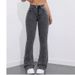 "Russian-Style Flared Jeans For Women – High-Waisted Bootcut Denim Pants (Size 25-32, Greyish Wash)"_mkmklike.com