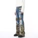 Men's Clothing New Winter Products Niche Camouflage Ripped Holes Stitching Ripped Holes Fashionable Contrast Color Jeans Trend_mkmklike.com