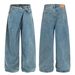 Men's Relaxed Fit Jean High Street Style Deconstructed Irregular Design Curved Edge_mkmklike.com