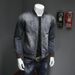 Loom Autumn Personality Baseball Collar Jacket Men's Coat Export Large Size Top Men M-4XL Denim Blue_mkmklike.com