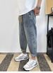 Men's Clothing Men's Trendy Loose Fit Plus Size Jeans Autumn Winter American Style Washed Tapered Retro Embroidered Long Pants_mkmklike.com