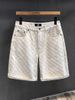 Men's Heavyweight Washed Denim Shorts American High Street Five Point Pants Loose Straight Leg Summer Trousers_mkmklike.com