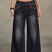 Women's Retro Washed Pattern Straight Leg Jeans TK185 Beaded Design Pocket Detailing Denim Pants_mkmklike.com