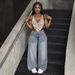Women's Clothing Mid Waist Strap Design Jeans_mkmklike.com