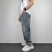 Autumn Casual Handsome Heavy Washed Retro Embroidered Jeans Men's Straight Loose Versatile Wide Leg Pants_mkmklike.com