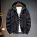 BOY Men's Denim Jacket Hooded Loose Slim Fit Korean Style Casual Large Pocket Outerwear Trendy Social Clothing Coat_mkmklike.com