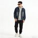 Retro Washed Vintage Stand Up Collar Denim Jacket, Street Loose Casual Jacket Trend_mkmklike.com