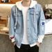 Loom 2025 Spring And Autumn New Japanese Style Loose Trendy Men's Jacket Two-Piece Hooded Denim Coat_mkmklike.com