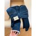 Light Blue Lace Denim Jeans For Women Stretchy Slim Wide Leg Straight Leg Cropped Pants Pear Shaped Figure Plus Size Summer Style_mkmklike.com