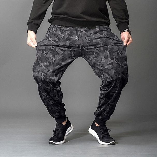 Men's Clothing Camouflage pants men's elastic slim fit large size youth overalls middle aged labor protection work slim feet casual long pants_mkmklike.com