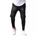 European And American Men's Multi-pocket Stretch Jeans Zipper Decorative Tooling Jeans_mkmklike.com