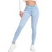 Women's Clothing Fashionable And Versatile Stretchy Skinny Jeans Stretch Skinny Jeans - Slim Fit Light Blue Denim Pants For Everyday Comfort & Style_mkmklike.com