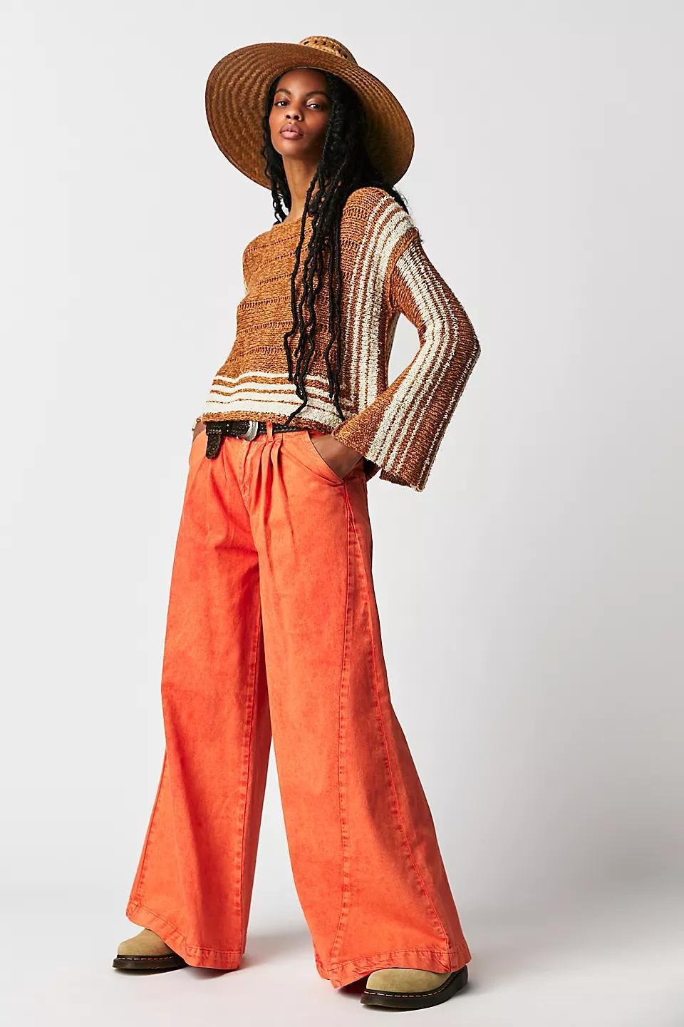 Women’s Clothing ins street style American wide legged casual jeans female manufacturer direct_mkmklike.com