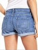 Women's Clothing Elastic Ripped Denim Shorts For Women_mkmklike.com