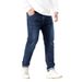 Large Size Men's Spring And Autumn New Simple Jeans Men's Versatile Elastic Business Jeans Men's Fat And Enlarged Pants_mkmklike.com
