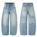 Men's Vintage High Street Distressed Jeans – Retro Straight-Leg Denim Pants With Whiskering (S-2XL)_mkmklike.com