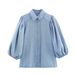 Women's Clothing Summer New Style Denim Shirt_mkmklike.com