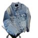 Shoulder Padded Denim Jacket, Heavy-duty Washed Denim Jacket, Short Workwear Jacket_mkmklike.com
