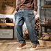 Autumn And Winter New American Scimitar Pants Men's Fattened Plus Size Retro Washed Loose Wide-footed Denim Trousers Men's Cross-border_mkmklike.com