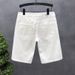 Men's Clothing Super Men's Denim Shorts Summer Thin Style New Summer Men's White Five Point Jeans_mkmklike.com