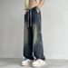 Men's Vintage Straight Leg Jeans – Classic Loose Fit Denim Pants | Washed Cotton | Summer Casual Wear (S-3xl)_mkmklike.com