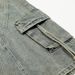 Multi-Pocket Cargo Jeans For Men Punk Heavy-Duty Distressed Washed Three-Dimensional Deconstructed Wide-Leg Straight_mkmklike.com