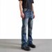 Vintage Bootcut Jeans – Premium Washed Bamboo Cotton Cleanfit Denim With Artisan Fading & Timeless Silhouette_mkmklike.com