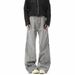 Men's Trendy Edgy Distressed Letter Print Jeans High Street Style Loose Fit Straight Leg Slightly Flared Winter Denim_mkmklike.com