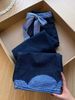 2026 New Women's Straight-Leg Jeans, High-Waisted, Commuter Style, Bow Tie Straps, Patchwork Design, Comfortable And_mkmklike.com