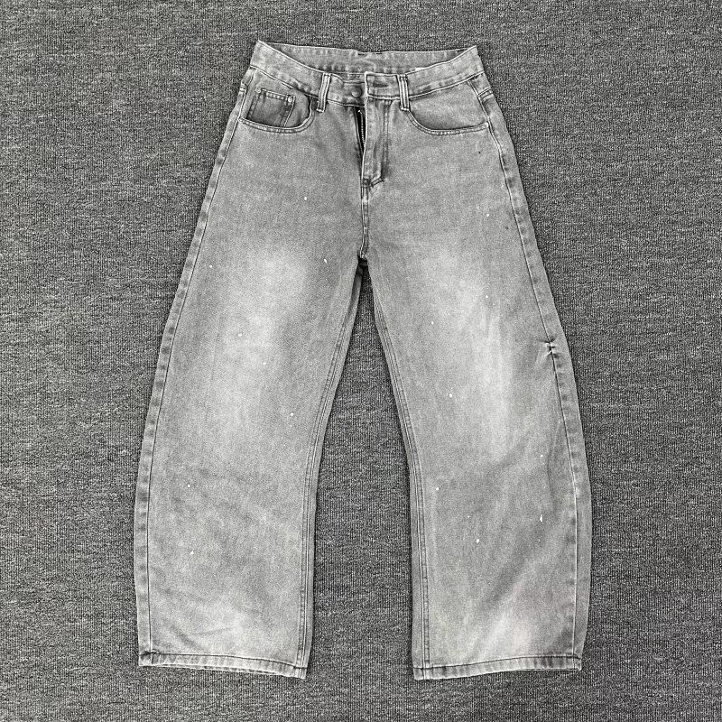 Classic Vintage Straight-Leg Jeans – Relaxed Fit Washed Denim Pants For Men (S-3xl, Black/Light Blue/Dark Blue/Gray)_mkmklike.com