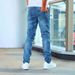 Men's Slim Fit Stretch Jeans - Classic Blue Denim Pants With Multiple Pockets, Comfortable & Stylish For Everyday Wear (S-XXL)_mkmklike.com