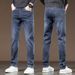 Autumn Jeans Men's Slim-Fit Elastic Straight Pants Slim-Fit Business Casual Pants Men's Pants Cotton_mkmklike.com